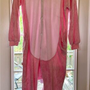 Cozy Pink Kids Dinosaur Onesie